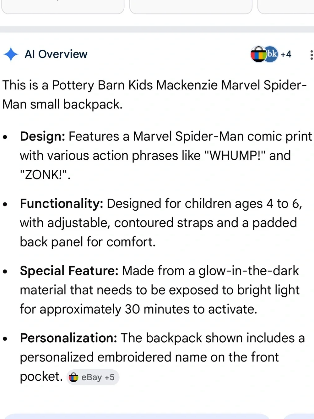 Pottery Barn Kids Mackenzie Personalized Nathan Spider-Man Small Backpack